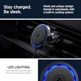Spigen Onetap Pro 3 Cryomax (Fast Charging With Ultra-Quiet Noiseless Cooling) Wireless Magsafe Car Mount Charger Airvent Clip Designed For Iphone 15, 14, 13, 12, And Magsafe Compatible Cases