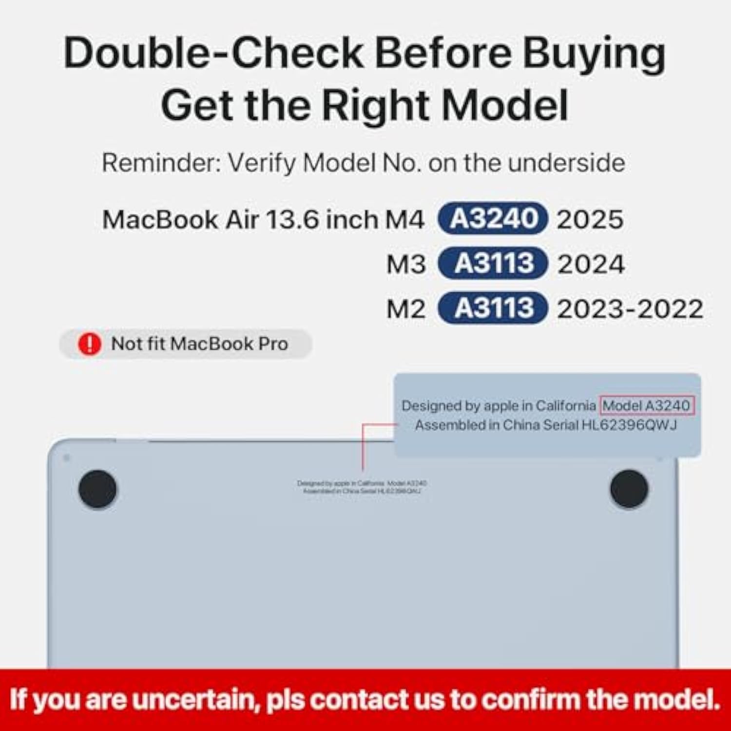 Compatible For Macbook Air 13.6 Inch Case M4 M3 M2 2025 2024-2022 Release Model A3240 A3113 A2681, Sturdy Protective Hard Shell Case Cover For Macbook Air 13 Inch