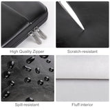 17.3 Inch Laptop Sleeve Case Water-Resistant Pu Computer Cover Bag For Hp, Dell Notebook,Black