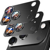 2 Pack Camera Lens Protector For Iphone 17 Pro Max Accessories, Metal Aluminum Alloy Tempered Glass Camera Protector, [Military Grade Shatterproof] [Case Friendly]-Black