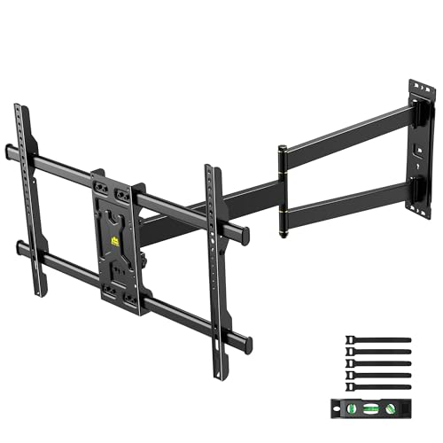 Long Arm Corner TV Wall Mount for 32-75 inch TVs,Single Stud Full Motion Articulating TV Mount Bracket with 33 Extension, Swivel Tilt, Max VESA