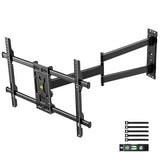 Long Arm Corner TV Wall Mount for 32-75 inch TVs,Single Stud Full Motion Articulating TV Mount Bracket with 33 Extension, Swivel Tilt, Max VESA