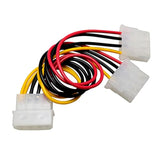 4 Pin Y-Splitter Ide Extension Adapter 2Pcs 20Cm/7.9Inch 4-Pin Molex Male To D
