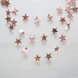 Rose Gold Moon Star Garland Decorations Hanging Twinkle Little Star Birthday Baby Shower Graduation Party Decor Bridal Bachelorette Stars Banner Starry Night Eid Ramadan Celestial Backdrop