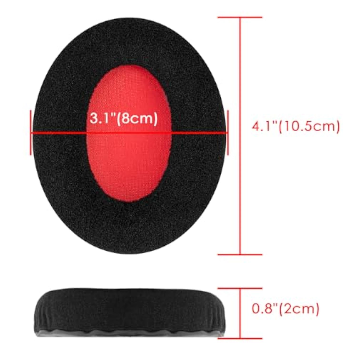 Replacement Ear Pads For Hyperx Cloud Stinger/Flight/X/Ii/Iii/Alpha/Core/Mix Headphones (Velour/Black Red)