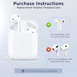 Replacement Charging Case For Airpod 1St 2Nd Charging Case, Air Pods Charging Case Only With Bluetooth Pairing Sync Button(Replacement A1938 And A1602)