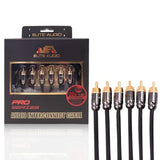 Pro 100% Ofc Copper 6 Channel 20 Ft Rca Audio Interconnect Stereo Cable With T