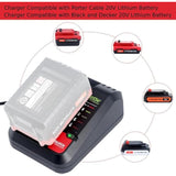 20V Max Battery Charger Replacement For Porter-Cable 20V Lithium Battery Pcc685L Pcc680L Pcc681L Pcc682L, Compatible With Black&Decker Lcs1620 20Volts Li-Ion Battery Charger Lbxr20 Lbx4020