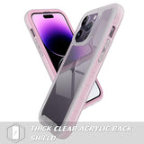 Acrylic 2 In 1 For Iphone 14 Pro Max Case?Anti-Yellowing, Military-Grade Protection, Drop Shockproof Slim Phone Cover For Iphone 14 Pro Max 6.7", Pink