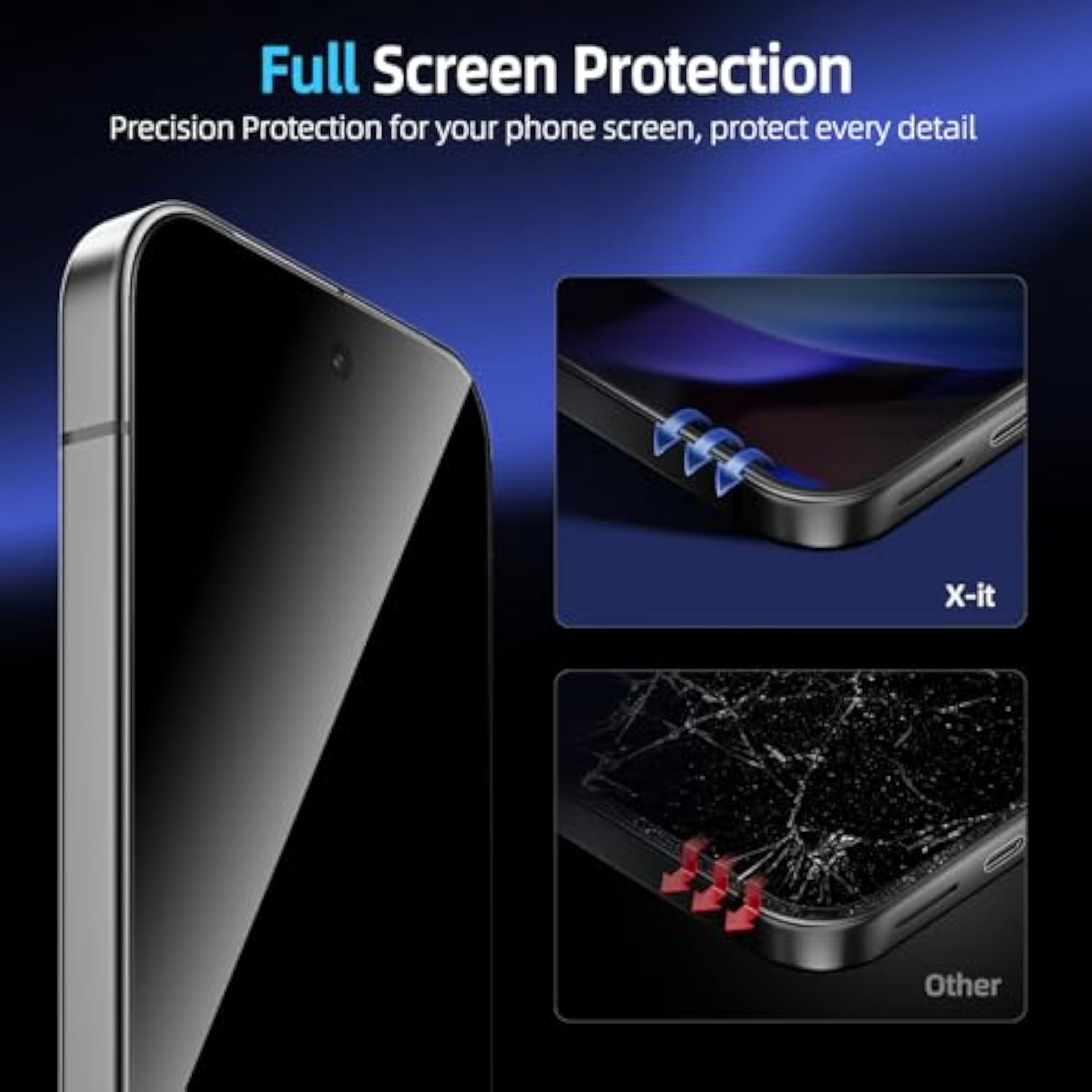 For Google Pixel 9 Screen Protector Privacy [Auto Alignment/Dust Removal],Bubble-Free,[100% Fingerprint Unlock] Easy Installation Full Coverage [Phone Case Friendly] Anti-Spy [Non-Glass] 2 Packs