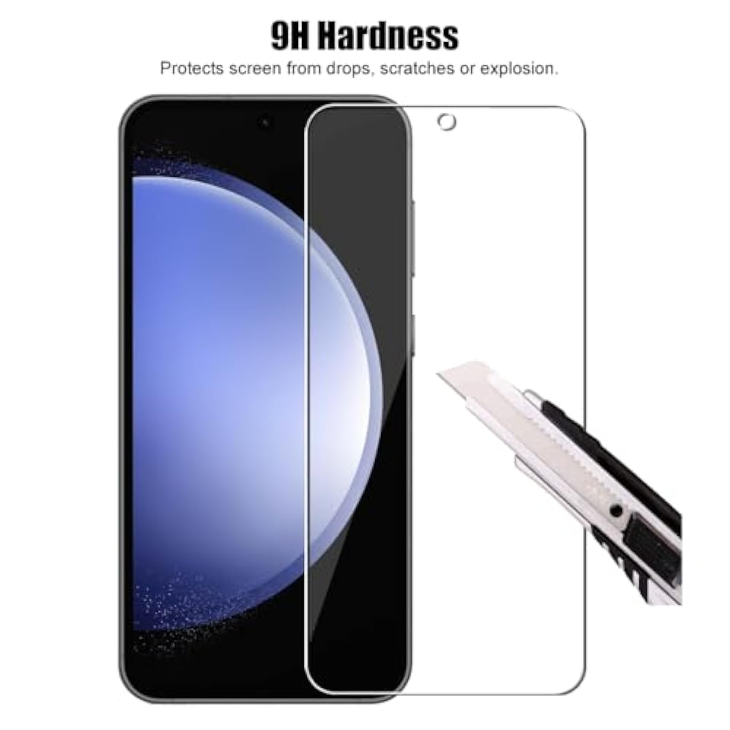 (3+3) For Samsung Galaxy S23 Fe 5G (3 Pack) Tempered Glass Screen Protector And (3 Pack) Camera Lens Protector, 9H Hardness, 2.5D, Anti Scratch
