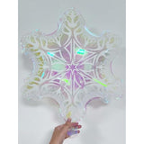 5 Pc Iridescent Snowflake Balloons 23 Inch Winter Party Decoration