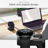 Spigen S355 Stand Designed for Google Pixel Watch 3/2 Charger Stand Durable TPU with Non-Slip Stable Base (NOT Compatible with Pixel Watch 1) - Black