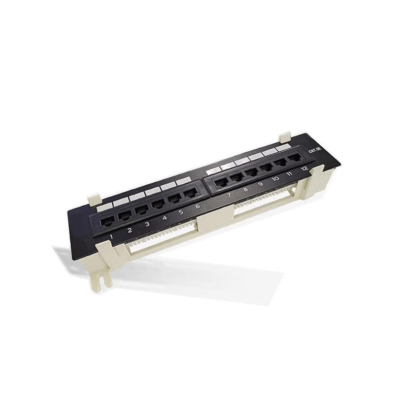 1U 12 Ports Cat5E Wallmount Patch Panel, Utp Ethernet Patch Panel With Rj45 Ca