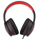 R10 Kids Headphones with Mic, Foldable Stereo, No-Tangle Cord (Black)