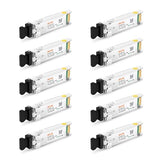 10Pack 10Gbase-Lr Sfp+ Transceiver, 10G Dual Lc Single Mode Module For Cisco Sfp-10G-Lr, Meraki Ma-Sfp-10Gb-Lr, Ubiquiti Uf-Sm-10G, Mikrotik, D-Link, Supermicro, Netgear And More (Ddm, 1310Nm, 10Km)