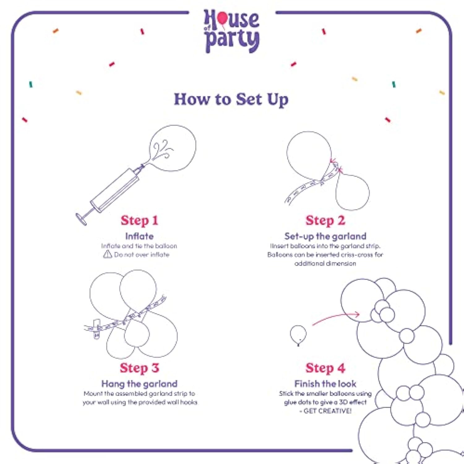 Party Crafter Space Balloon Garland – Cosmic-Themed Balloon Decoration Set