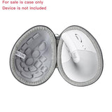 Hard Travel Case For Logitech Lift Vertical Ergonomic Mouse (Gray)