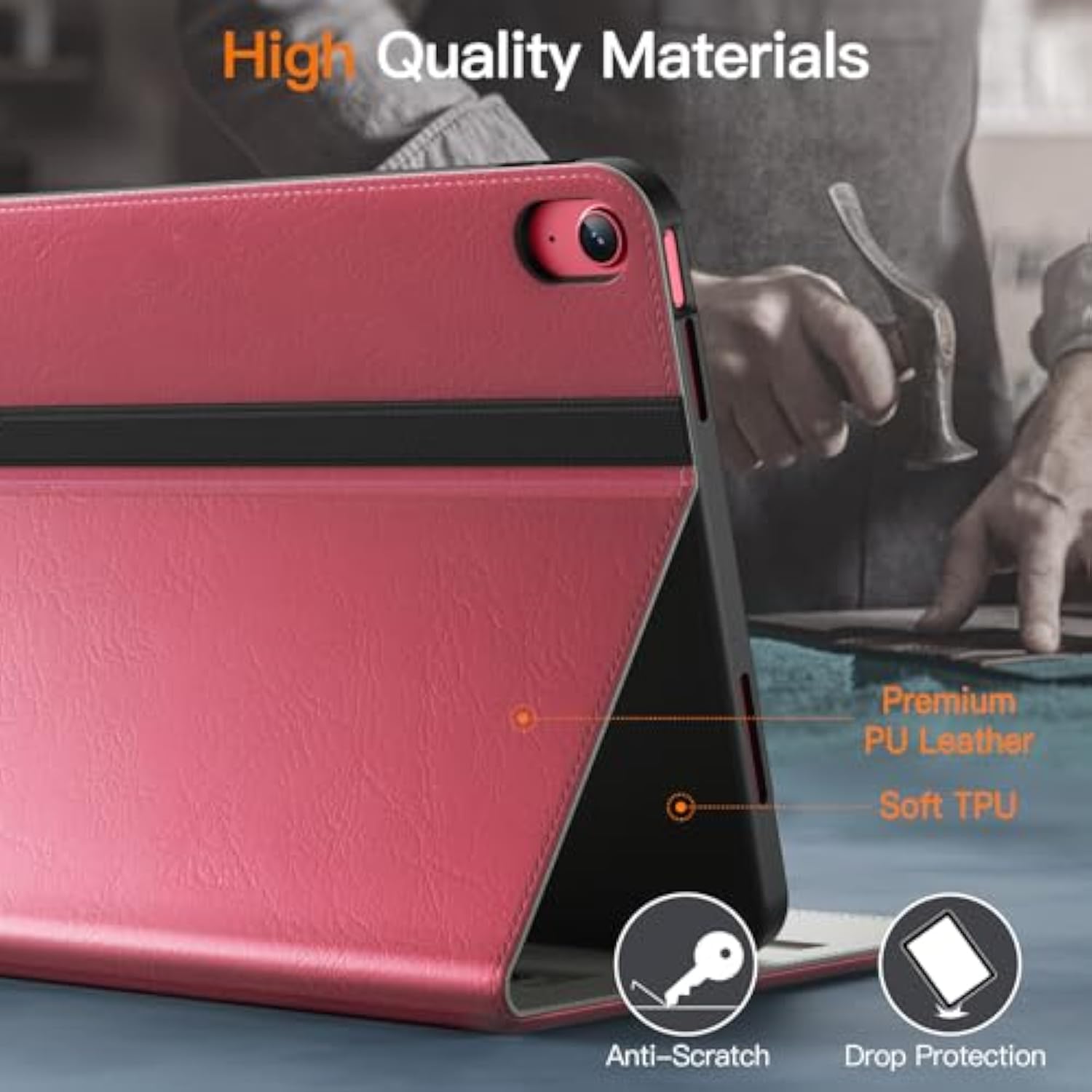 JETech Case for iPad 10 (10.9-Inch, 2022 Model, 10th Generation), PU Leather B