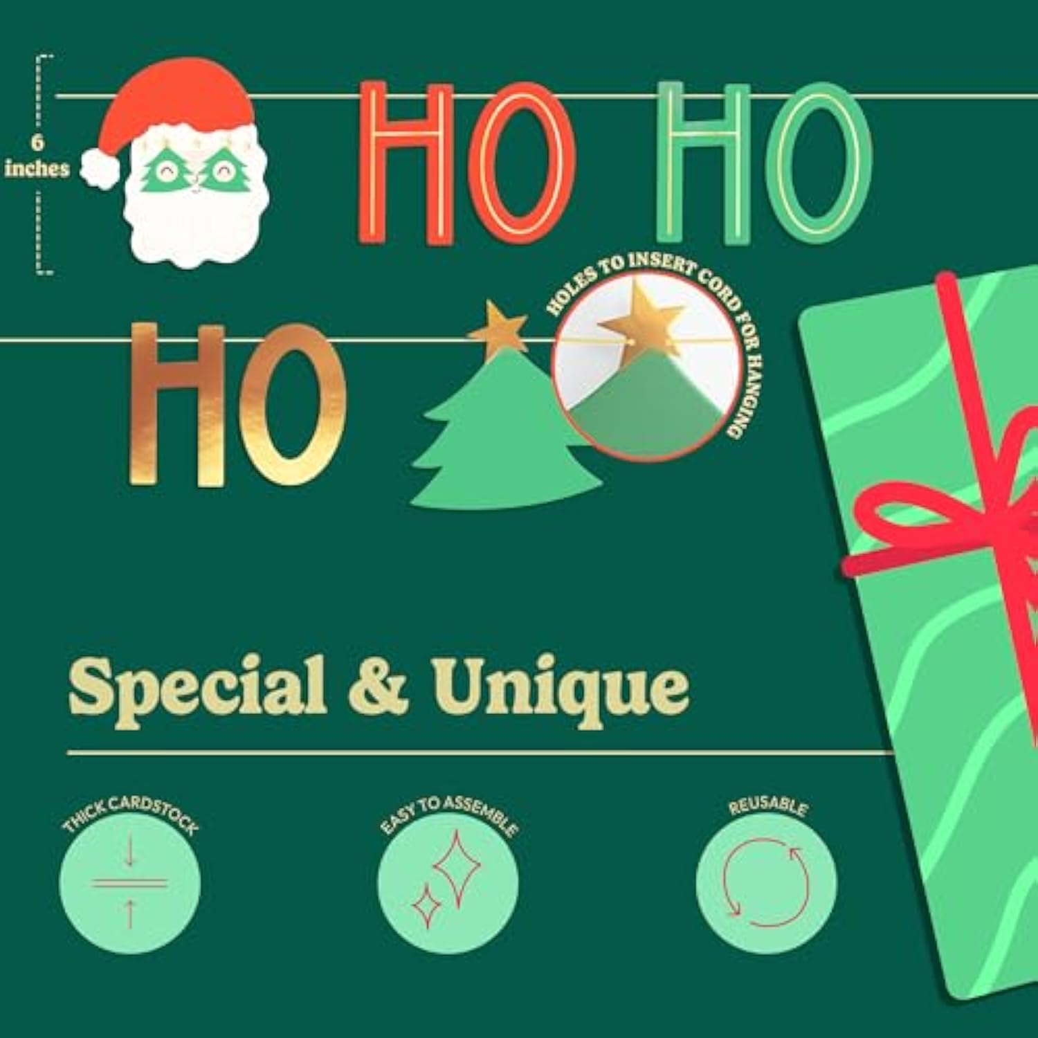 Merry Christmas Banner | Christmas Balloons Santa Ornament Balloons | Christmas Decoration For Xmas Party Supplies | Xmas Indoor Hanging For Home & Party Decorations