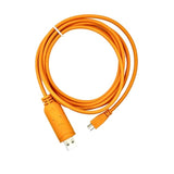 Console Cable For Aruba | Ftdi 3.3V Ttl | Usb Type A To Usb Micro-B 6 Ft (1.8 Meters) | Hpe Jy728A | Ap-Cbl-Seru | Wireless Access Point | Orange Long Serial Cable