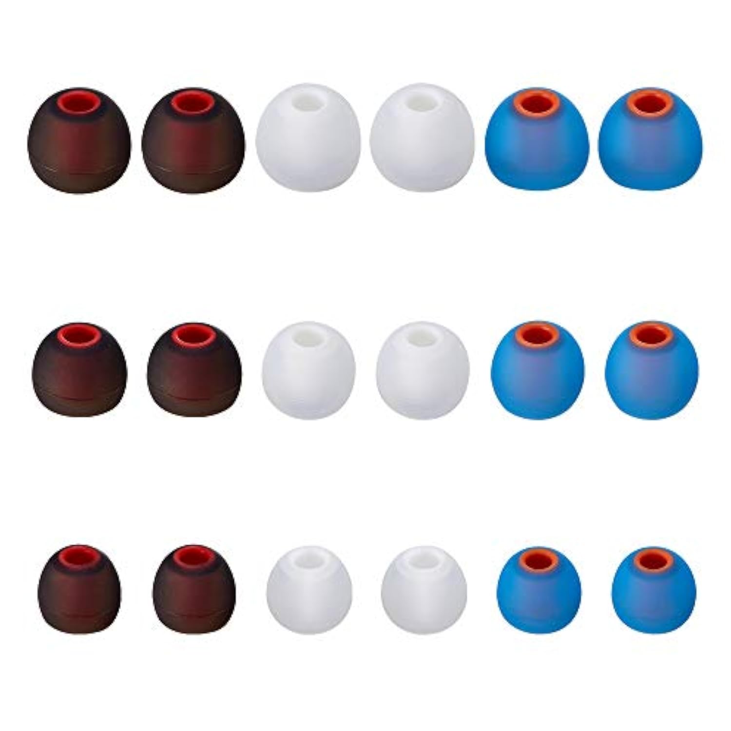 Earbud Tips Soft Silicone Earbuds Replacement Tips Fit For In-Ear Headphones(Inner Hole From 3.8Mm - 4.2Mm Earphones) 9 Pairs S/M/L