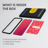 Privacy Screen Protector - Compatible With Iphone 16E, 14, 13 And 13 Pro 6.1 Inch Gradient Colorful Electroplated Anti-Spy Anti-Blue Light Tempered Glass