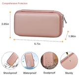 Carrying Case ?For Apple Magsafe Charger Battery Pack, Hard Travel Organize Bag For Mag Safe Magnetic Power Bank For Iphone 13/13 Pro, Extra Mesh Pocket Fits Power Adapter Cable, Rose Gold