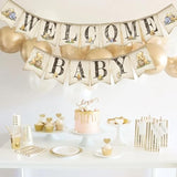 Winnie Welcome Baby Banner Classic The Pooh Baby Shower Banners Garland Wall Decor For Newborn Party Supplies