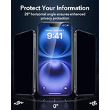 3-Pack Privacy Screen Protector for iPhone 16+/15+, Anti-Spy, Easy Install, Case Friendly