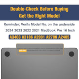 Fintie Case for MacBook Pro 16 Inch A3403 A3186 A2991 A2780 A2485 (2024 2023 2022 2021 Release) with M4 M3 M2 M1 Chip, [100% Corresponds to Official Colour] Premium Slim Matte Cover, Frost Black