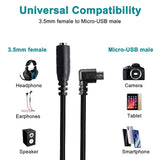 Micro Usb Male To Aux 3.5Mm Audio Cable Cord, 2 Pack 1/8" 4 Pole Trrs Female T