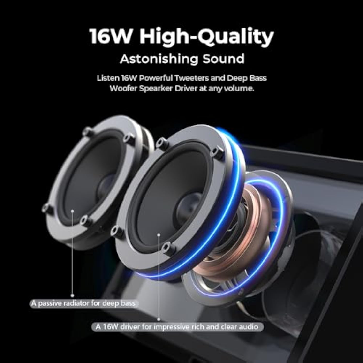 Cassette Portable Bluetooth Speaker, 16W Minimalist Speakers Bluetooth Wireless Loud, Hd Powerful Sound And Wide Compatibility V5.3 For Indoor Outdoor - Black