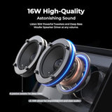 Cassette Portable Bluetooth Speaker, 16W Minimalist Speakers Bluetooth Wireless Loud, Hd Powerful Sound And Wide Compatibility V5.3 For Indoor Outdoor - Black
