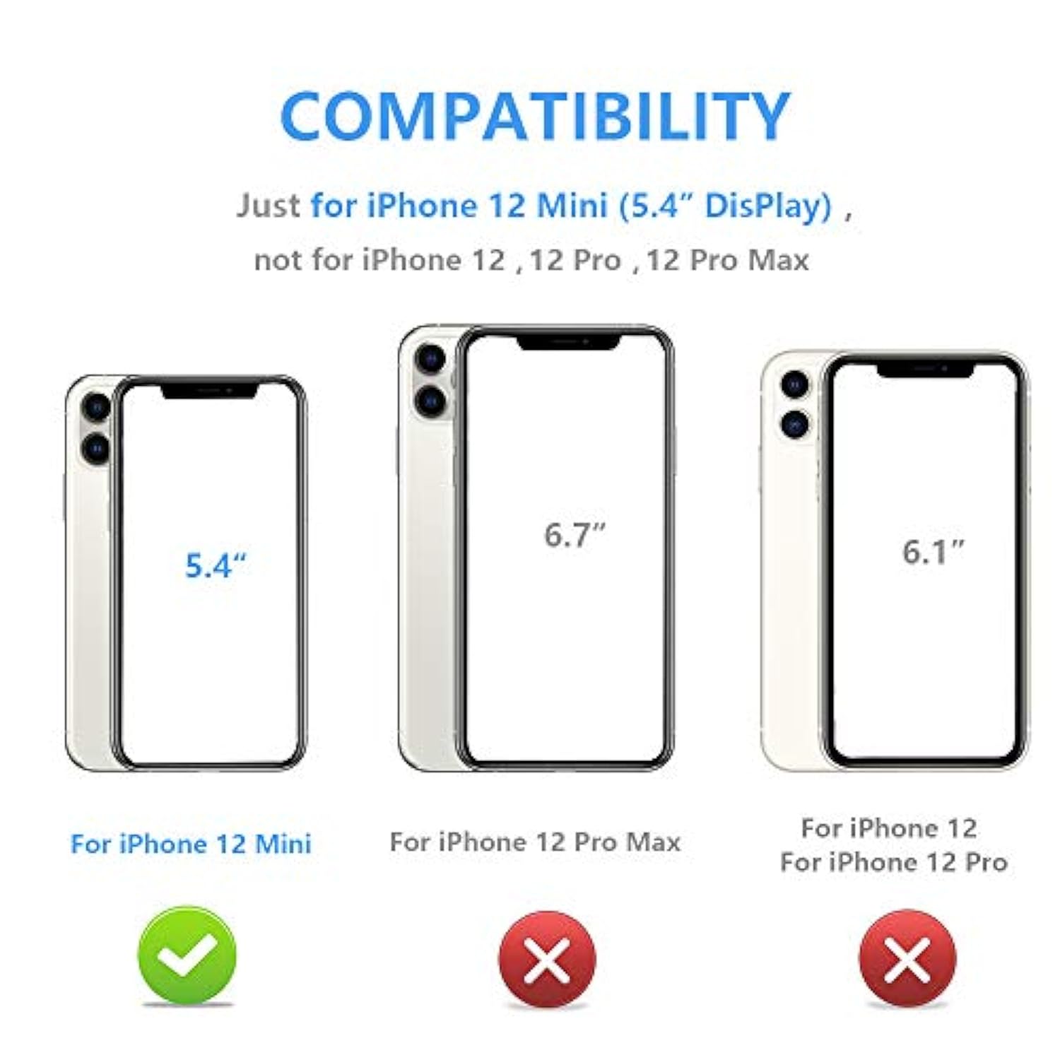 Onetop Compatible With Iphone 12 Mini Wallet Case With Card Holder, Pu Leather Kickstand Card Slots Case, Double Magnetic Clasp And Durable Shockproof Cover 5.4 Inch(Black)