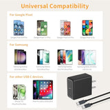30W Usb C Fast Charger For Google Pixel 9 Pro Xl/9/8 Pro/8/7 Pro/7/6A/6 Pro/6/5A/5/4, 2-Pack 30 Watts Block Rapid Charging Power Adapter With 6.6Ft Type C Charging Cable