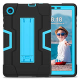 Case For Tcl Tab 8 Le 9137W / Tab 8 Wifi 9132X,Heavy Duty Rugged Shockproof Case With Hand Strap Shoulder Strap Kickstand Case For Tcl Tab 8 Le 9137W / Tab 8 Wifi 9132X Black+Blue