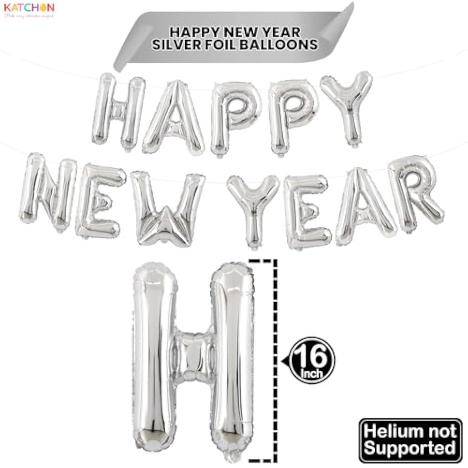 Xtra Large Silver 2026 Balloons 40 Inch New Year Party Decoration