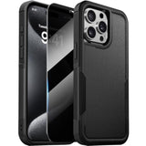 iPhone 15 Pro Max Heavy Duty Case with Privacy Screen Black