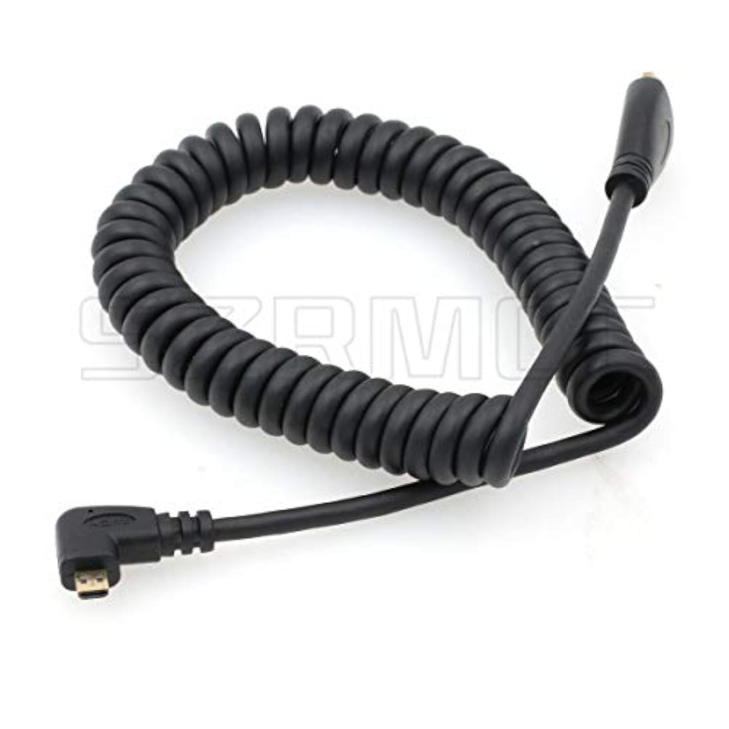 Left Angled Micro Hdmi To Hdmi High Speed Coiled Cable For Tablet Canon Sony D