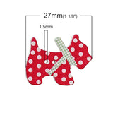 50 Pack Mixed Creative Cute Dog Shaped Wooden Buttons Children Diy Dec