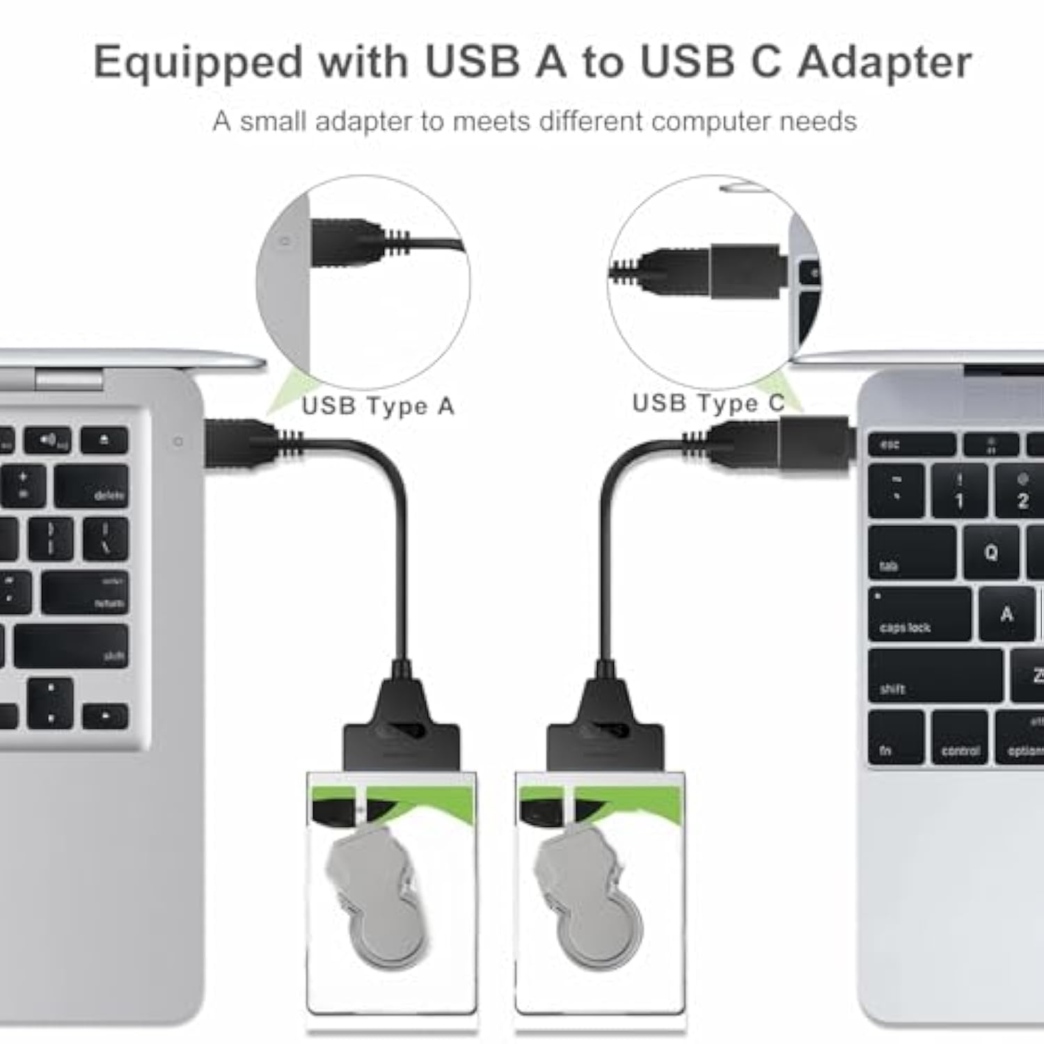 Sata To Usb 3.0 Adapter Cable For 2.5 Inch Hdd/Ssd, Hard Drive Adapter Convert