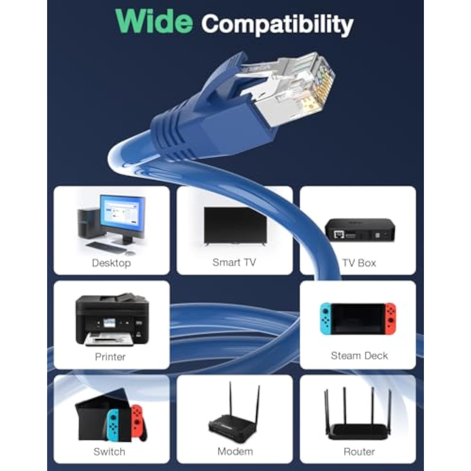Cat7 Cat6A Rj45 Pass Through Connectors Shielded 30-Pack, 3-Prong 50µ Gold Pla