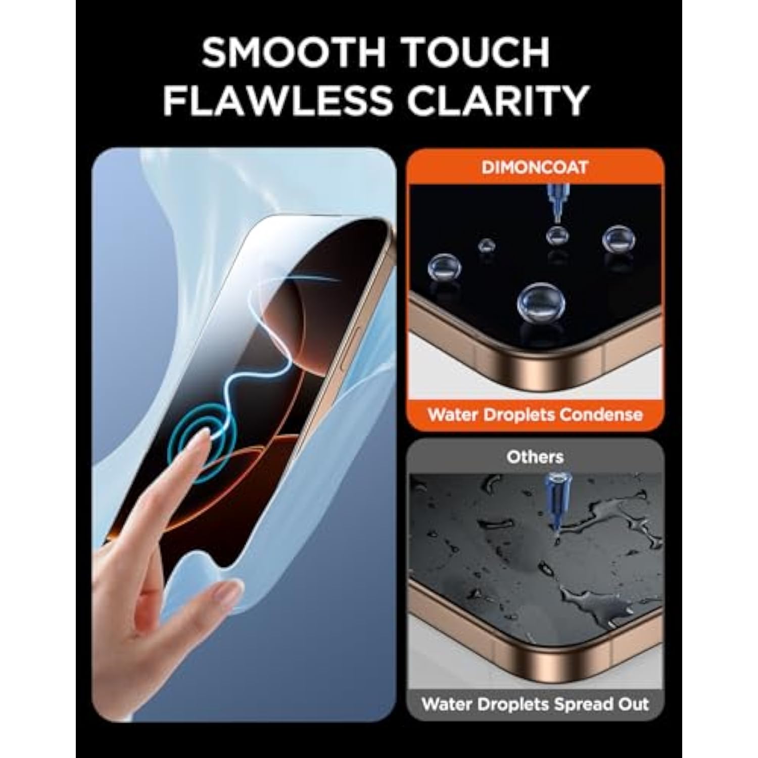 4-Pack Screen Protector For Iphone 16 Pro [Auto Alignment Kit] Tempered Glass 10X Military Protection Compatible 16 Pro 6.3'' Hd Diamonds Hard Film, Zero Bubble, Case Friendly