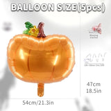 3 Pcs Pumpkin Foil Balloons Thanksgiving Autumn Harvest Birthday Party Decor