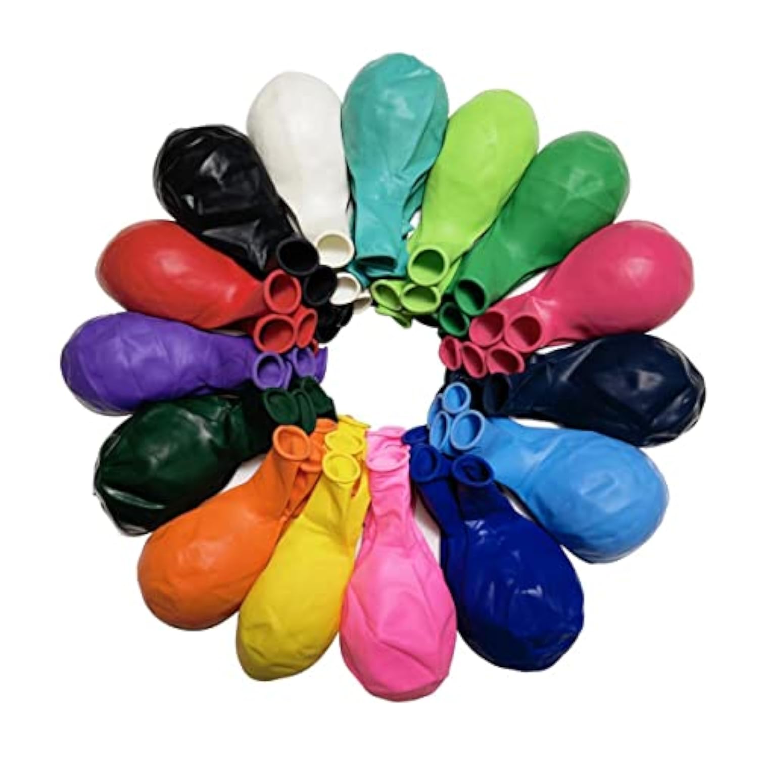 90-Pack 18" Balloons, 15 Colors Latex Balloons for Party Decorations