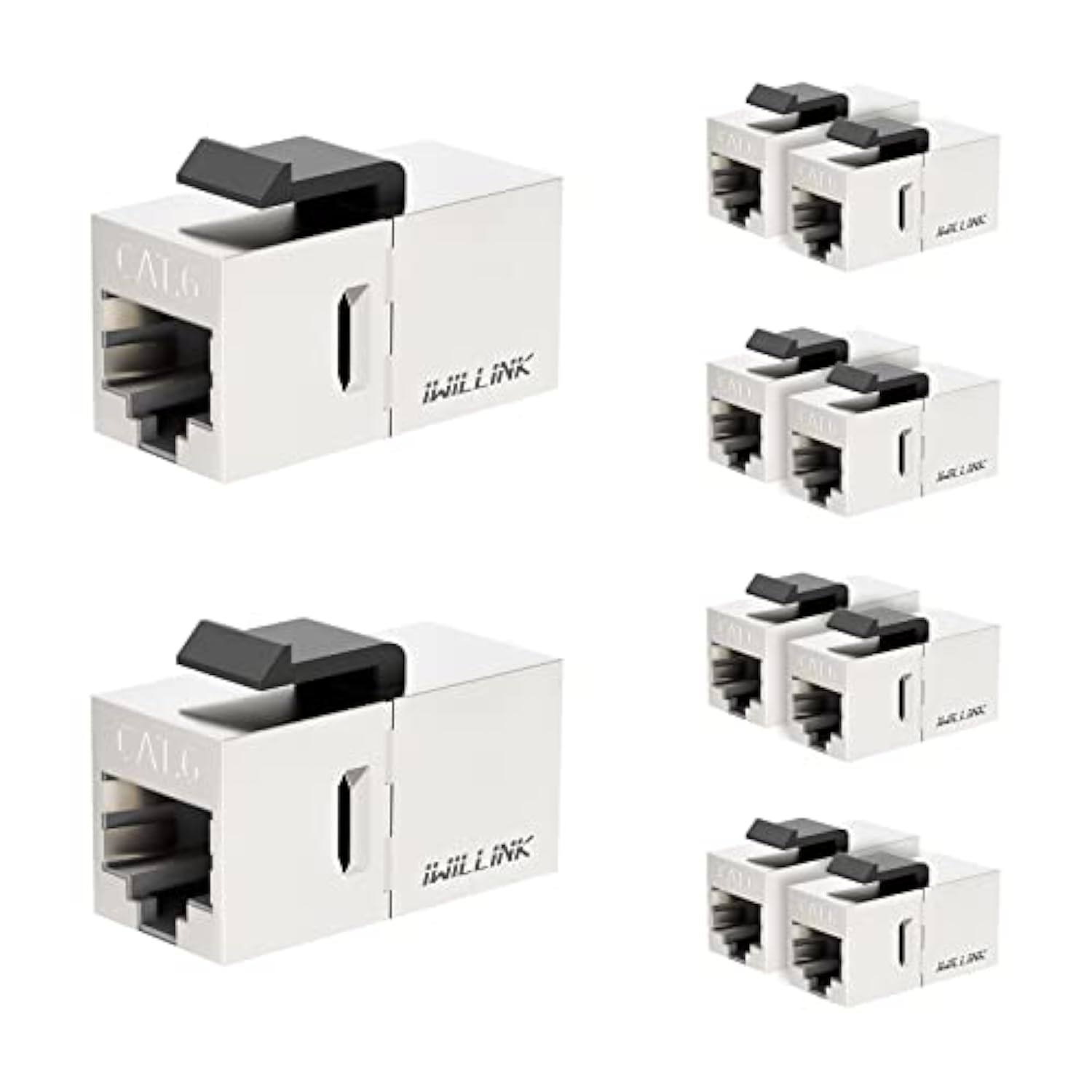 Cat6 Coupler Rj45 Cat6 Shielded Coupler 10-Pack, Ethernet Coupler, Female To F