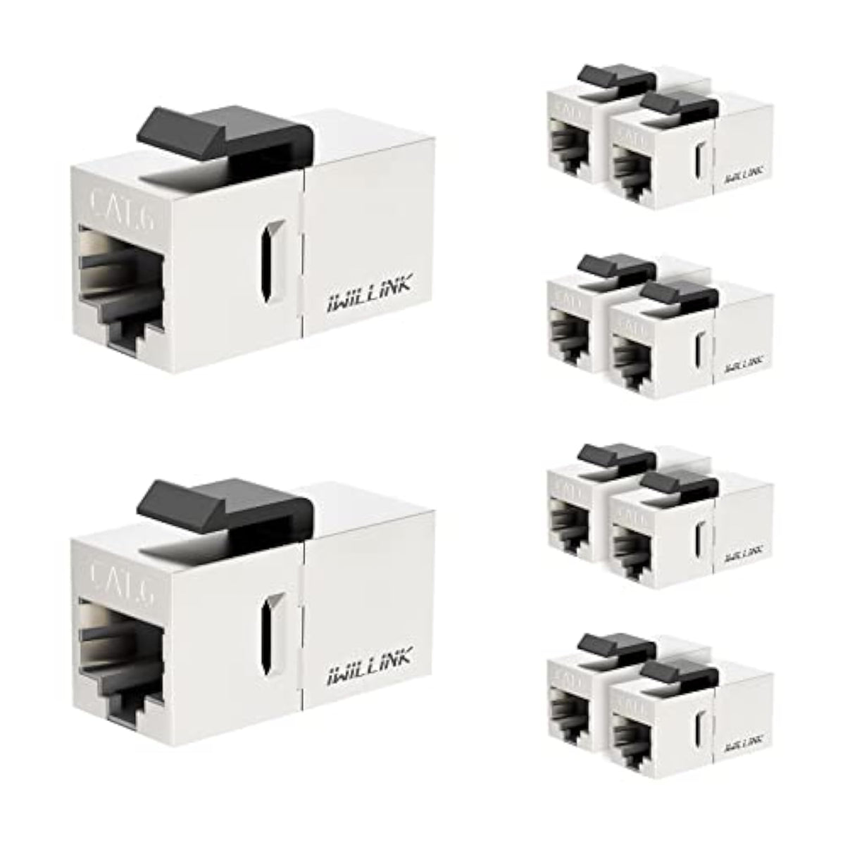 Cat6 Coupler Rj45 Cat6 Shielded Coupler 10-Pack, Ethernet Coupler, Female To F