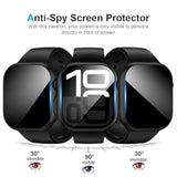 [3 Pack] Privacy Screen Protector For Apple Watch Series 11 2025 Series 10 46Mm, Hard Pc Ultra-Thin Case With Built-In Tempered Film For Iwatch Series 11/10 46Mm, Black/Clear/Blue