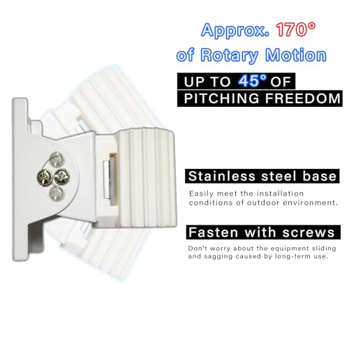 Adjustable Wall Mount Bracket Kit For Ubiquiti Nanostation Ns-5Ac Loco5Ac Nsm5 Locom5 Nsm2 Locom2 Ltu Lite Outdoor Wireless Bridge Mount Hold For Cpe Ap Client Access Point Installation -Pack Of 2